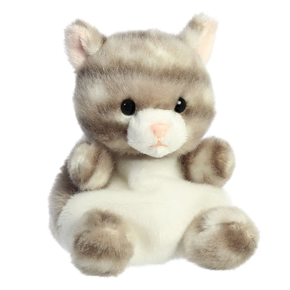 Palm Pals Silver Kitty Cat Soft Toy