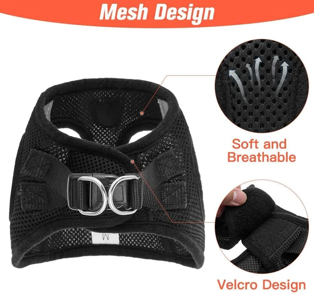 PAWCHIE Puppy Harness and Leash Set - Soft Mesh Dog Vest Harness, Reflective & Adjustable Harness for Small to Medium Dogs, Cats and Puppies