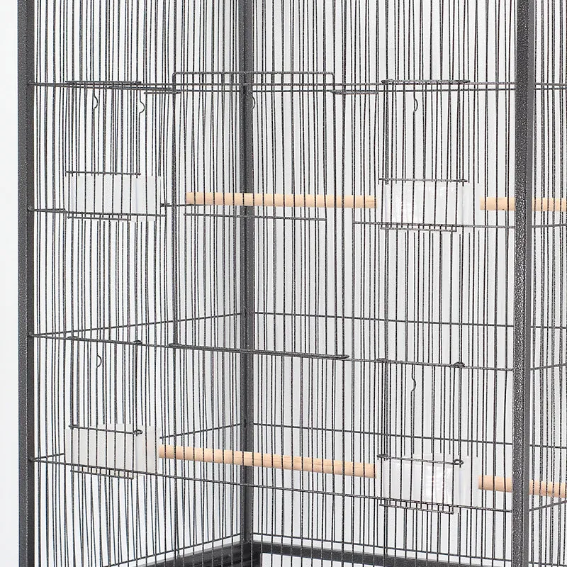 PAWS ASIA Manufacturers Dropshipping Amazon Hot Selling Stainless Steel Wire Black Breeding Cage For Bird With Tray