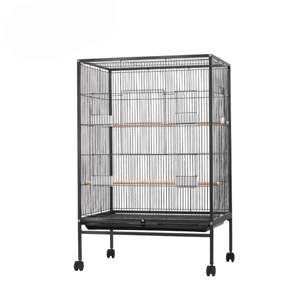 PAWS ASIA Manufacturers Dropshipping Amazon Hot Selling Stainless Steel Wire Black Breeding Cage For Bird With Tray