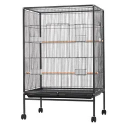 PAWS ASIA Manufacturers Dropshipping Amazon Hot Selling Stainless Steel Wire Black Breeding Cage For Bird With Tray