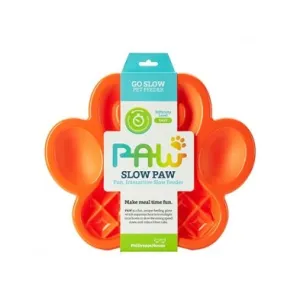 Pet Dream House Paw Slow Feeder  - Orange