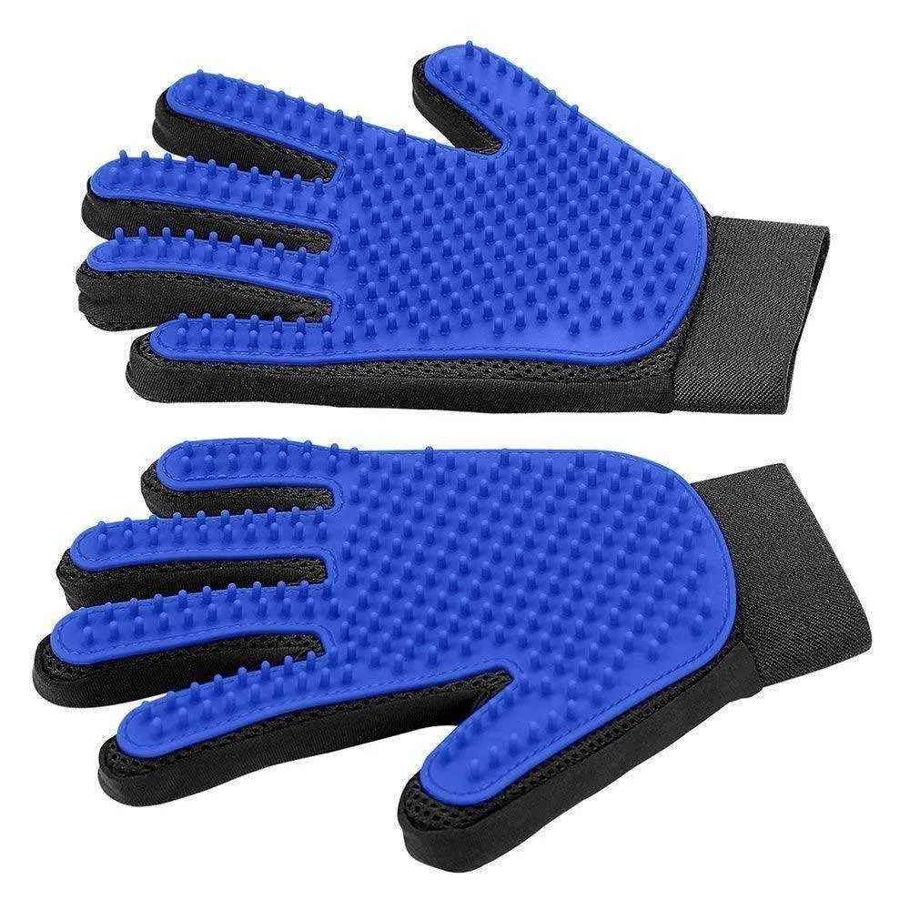 Pet Grooming Glove Gentle Deshedding Brush Glove - 1 Pair