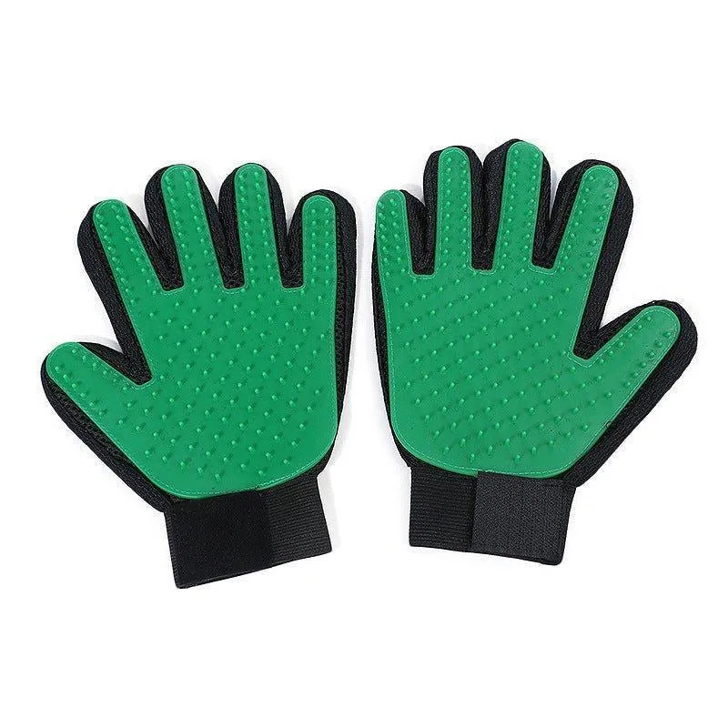 Pet Grooming Glove Gentle Deshedding Brush Glove - 1 Pair