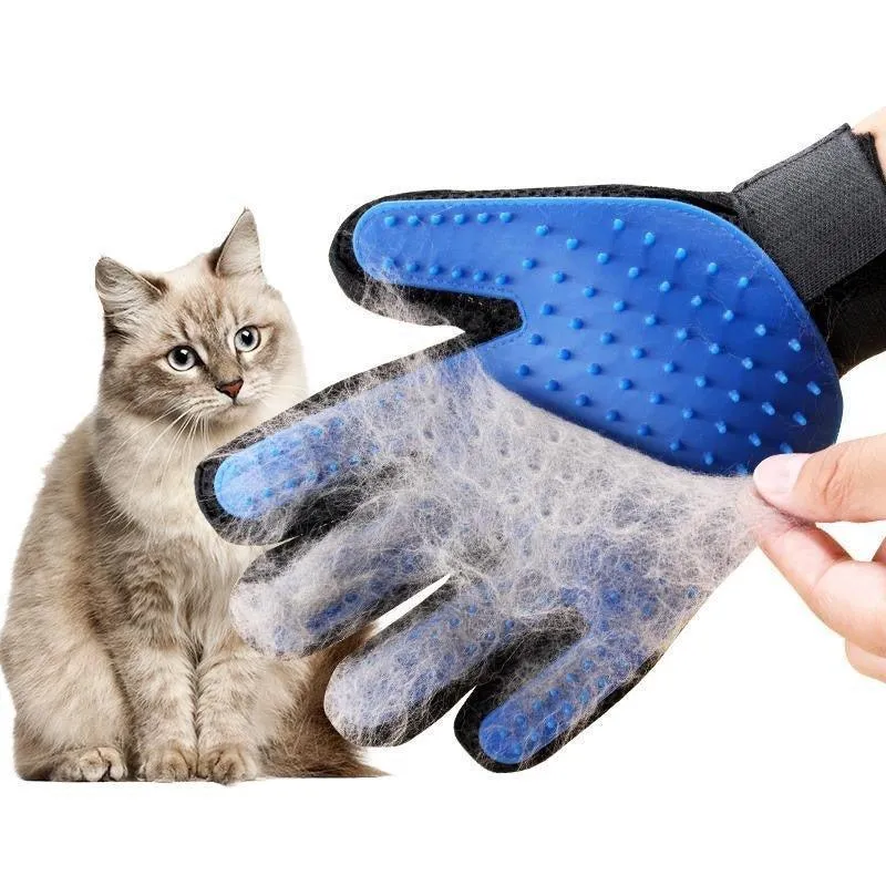Pet Grooming Glove Gentle Deshedding Brush Glove - 1 Pair