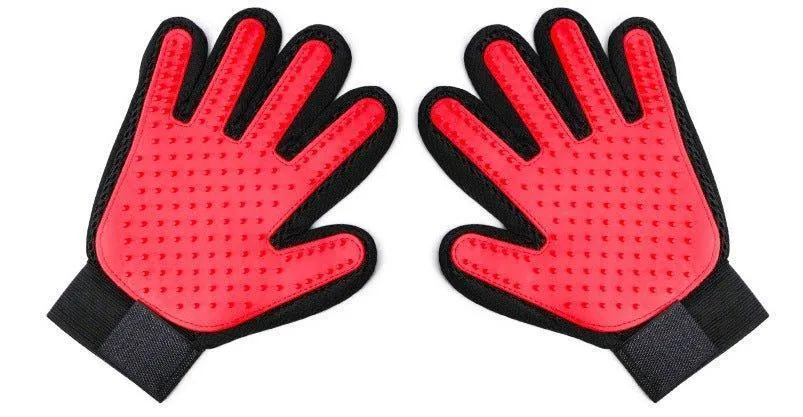 Pet Grooming Glove Gentle Deshedding Brush Glove - 1 Pair