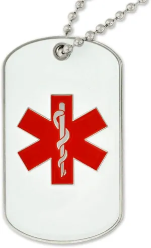 PinMart's Medical Alert ID EMS Engravable Personalized Custom Dog Tag