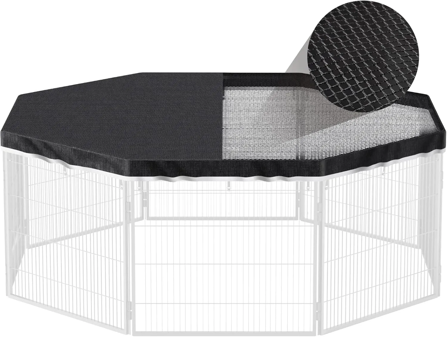 PJYuCien Dog Playpen Top Cover - Fits Most 8-Panel 24-Inch Width Metal Octagonal Dog Fence