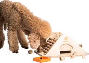 Pyramid - Interactive Wooden Puzzle Toy for Dogs, Treat-Dispensing Brain Game for Mental Stimulation, Boredom Buster for Smart and Active Pets