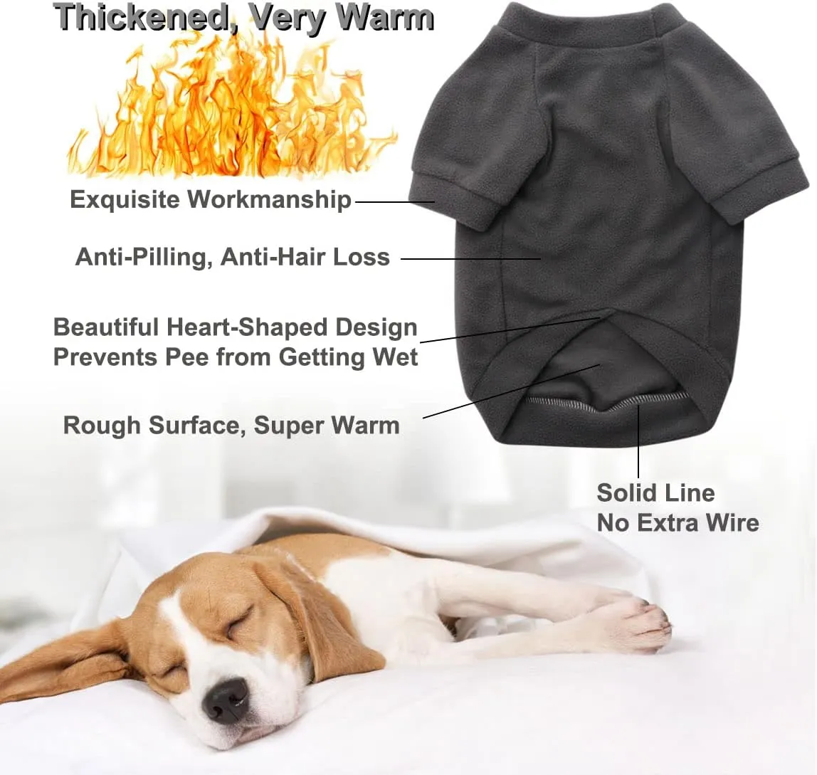 Small Dog Sweater Small Dog Sweatshirt Pet Hoodie, Warm and Lightweight, with a Soft Texture, Easy to Wear and Bright Colors (Gray, Large)