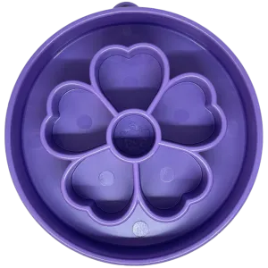 SodaPup Enriching Slow Feeder Flower Ebowl for Dogs Purple