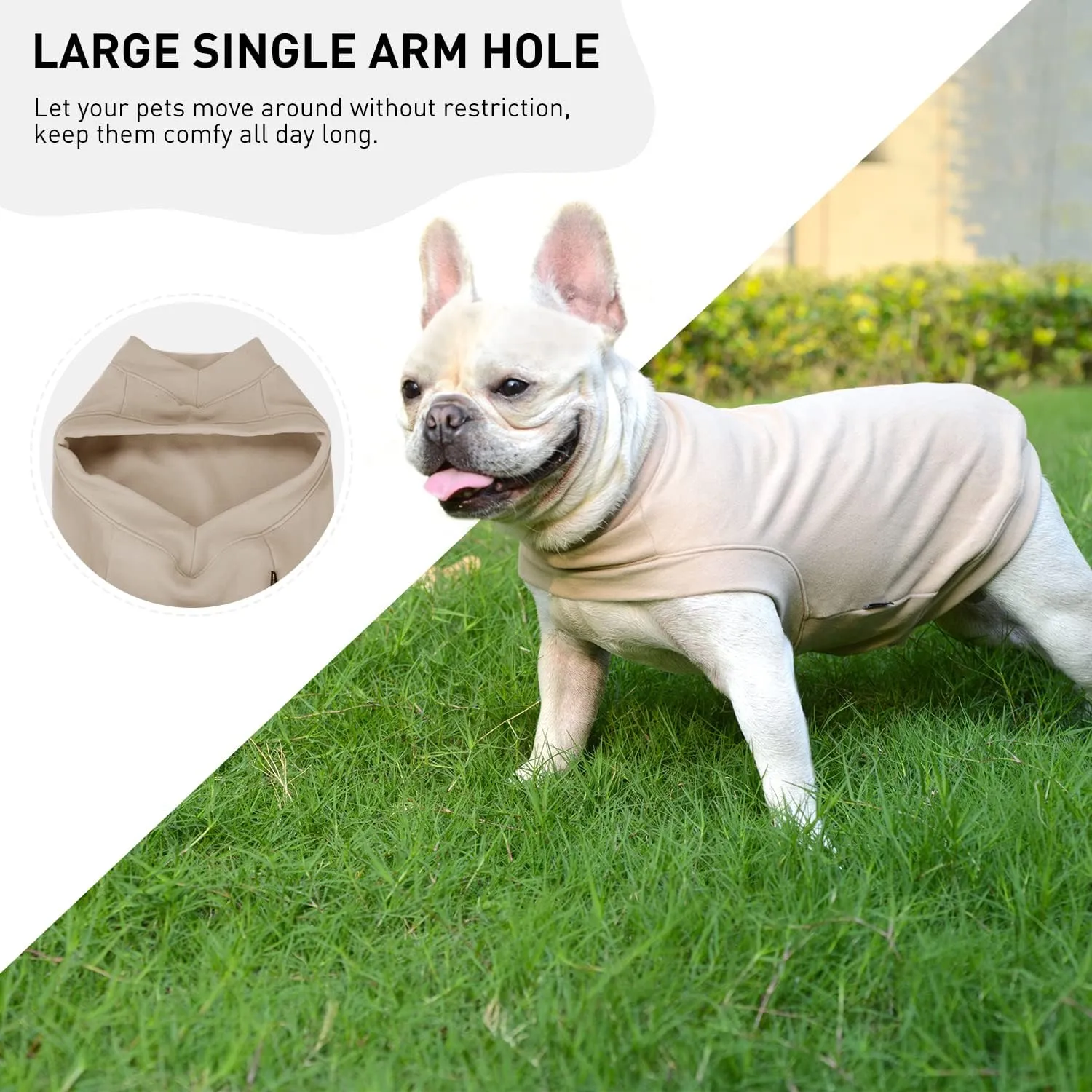 Soft Fleece Dog & Cat Sweatshirt - Warm Pullover Hoodie for Small to Medium Pets - Comfortable Winter Clothes for Cold Weather