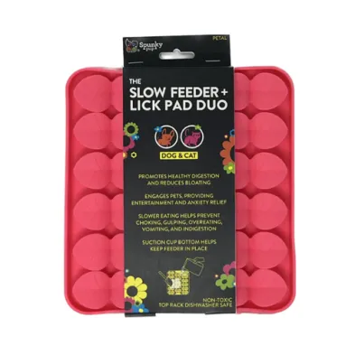 Spunky Pup® Slow Feeder & Lick Pad Duo Petal