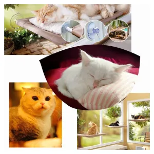 Sunny window seat indoor cat hammock wall bed