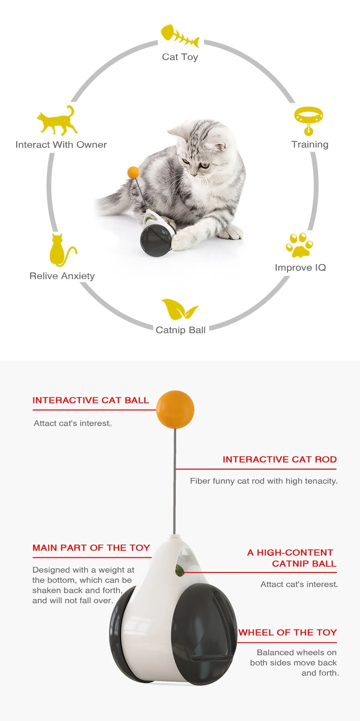 Swinging Tumbler Toy for Cats