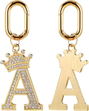 Tallew Dog Pet ID Tag, Letter Shapes Dog Collar Charm Name Tags Pet Personalized Dog Tag with Bling Rhinestones for Most Anti Lost Collar for Christmas Birthday Party Daily Decorations Gift
