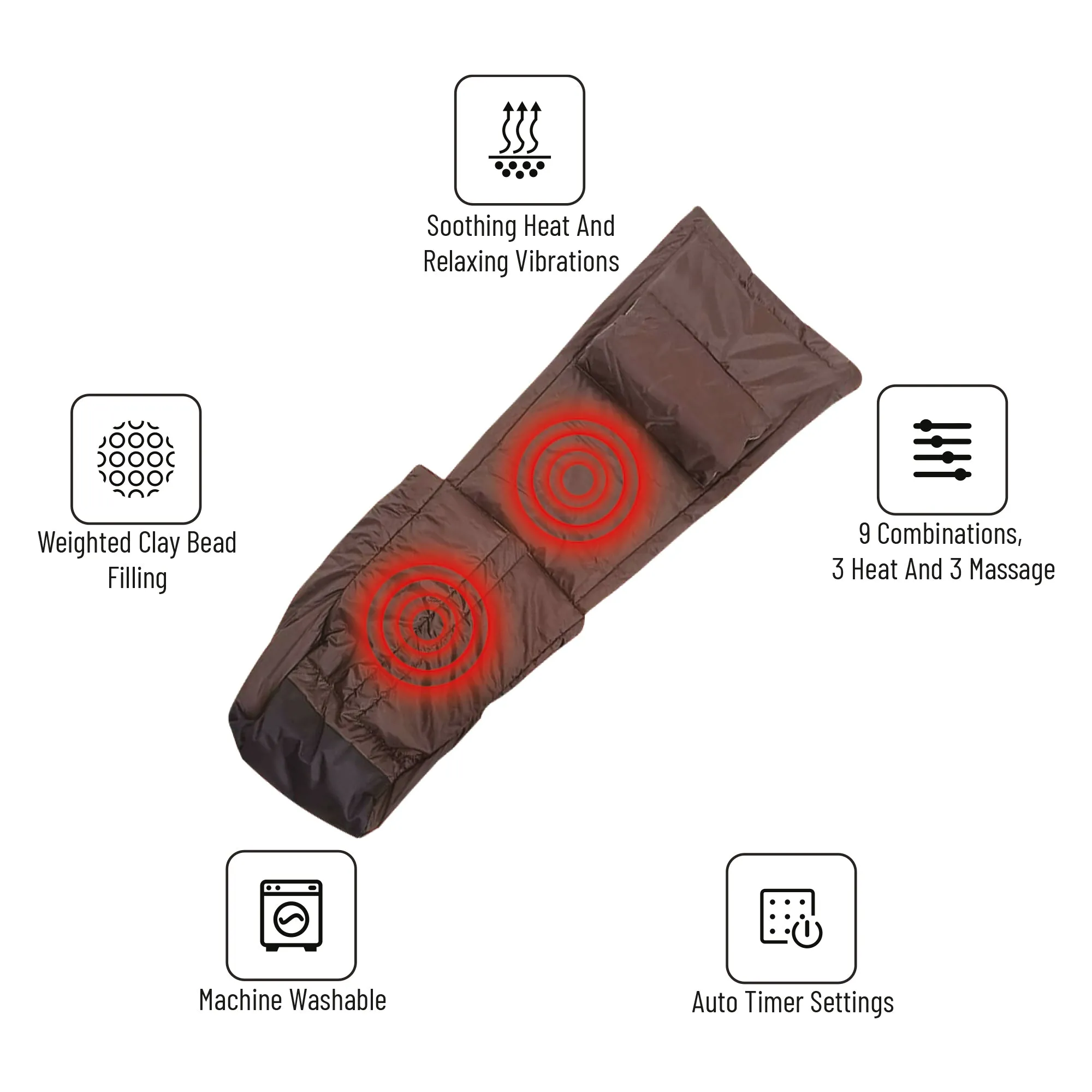 TRAKK Heating Personal Sherpa Wrap with Electric Heating Massaging Vibrating Foot Bed,Multiple Settings for Relaxing Combinations
