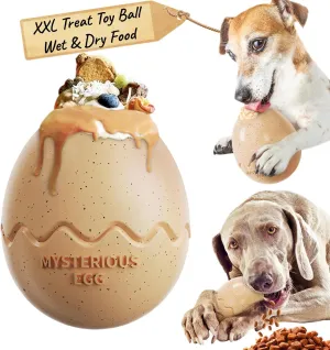 Treat Dispenser Dog Toy for Aggressive Chewers, Dog Frozen Treat Toy to Keep Them Busy, Interactive Chew Toys for Large Dogs, Durable Natural Rubber Material Puzzle Toy