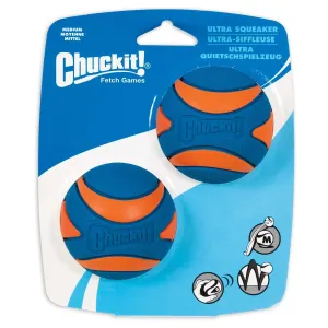 Ultra Squeaker Balls Dog Toy 2 Pack - Medium