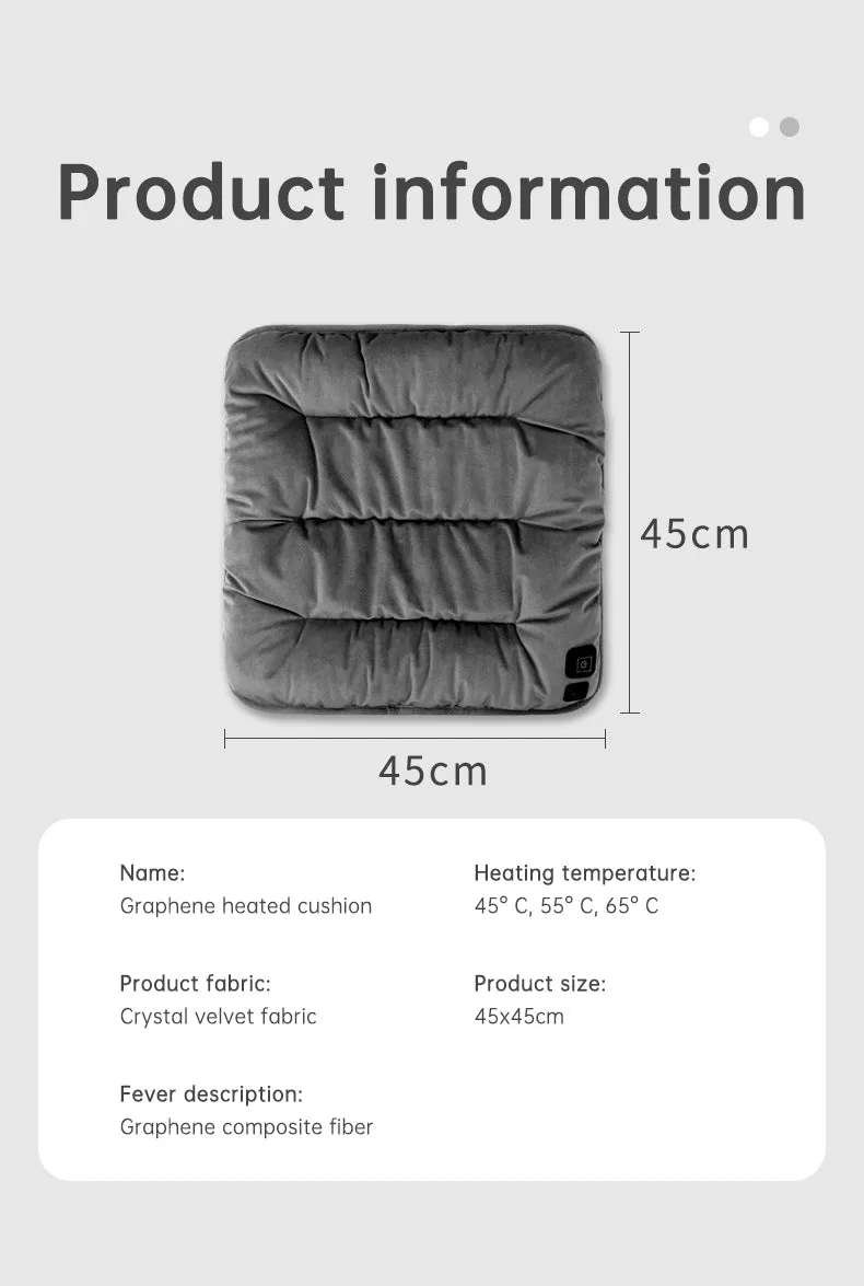 USB Heating Thermostat Cushion - Office & Car Dual-Use Electric Heating Pad