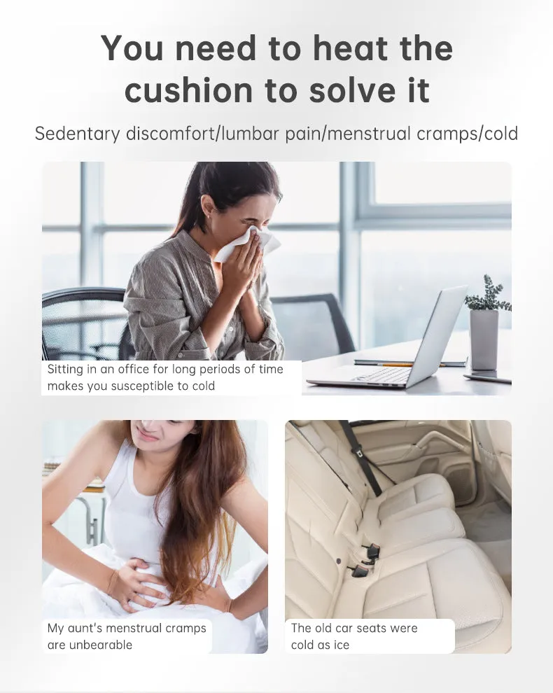 USB Heating Thermostat Cushion - Office & Car Dual-Use Electric Heating Pad
