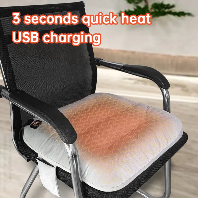 USB Heating Thermostat Cushion - Office & Car Dual-Use Electric Heating Pad