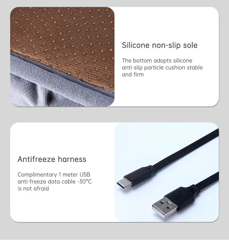 USB Heating Thermostat Cushion - Office & Car Dual-Use Electric Heating Pad
