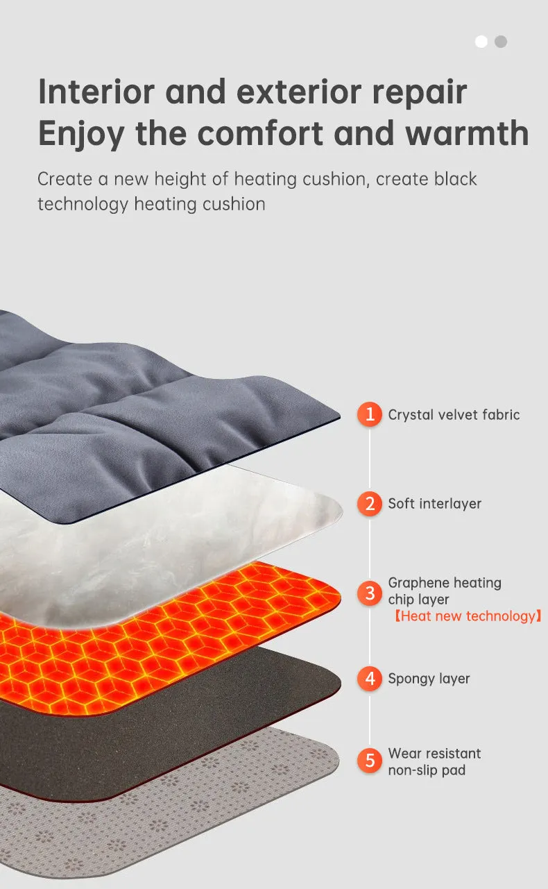 USB Heating Thermostat Cushion - Office & Car Dual-Use Electric Heating Pad
