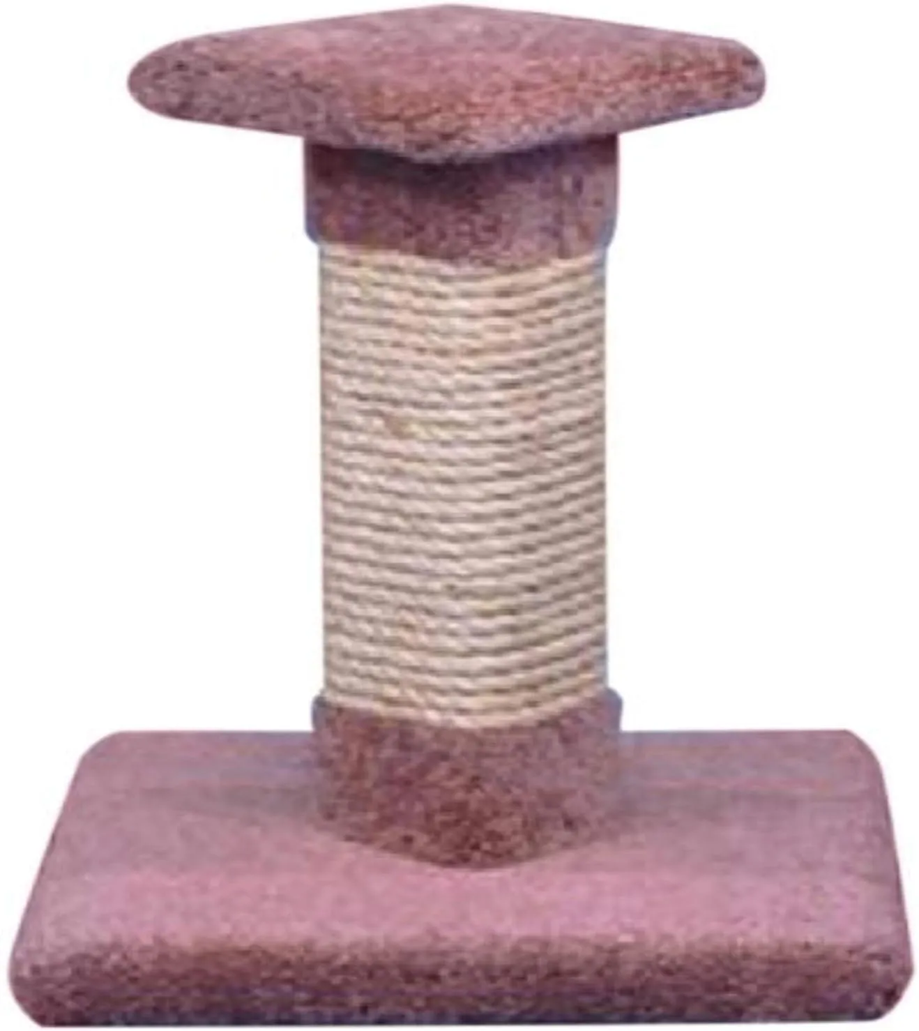 Ware Manufacturing Carpeted Kitty Cactus Scratch Surface Post with Sisal and Top, 18-Inch