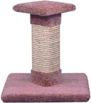 Ware Manufacturing Carpeted Kitty Cactus Scratch Surface Post with Sisal and Top, 18-Inch