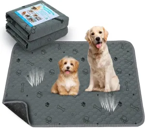 Washable Pee Pads for Dogs - 2-Pack Super Absorbent Reusable Puppy Training Pads- 100% Waterproof Whelping Pads Non-Slip Dog Mats for Floor Protector, Couch Cover, Crate, Potty Training -36" x 48"