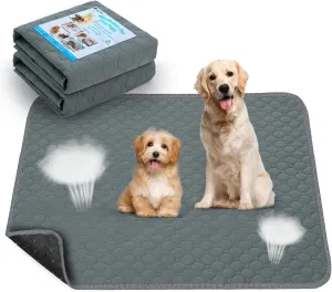 Washable Pee Pads for Dogs, Fast Absorbent Reusable Dog Pee Pads, Non Slip Puppy Pads Pet Training Pads for Whelping, Potty, Housebreaking, Playpen, Crate (2 Pack, 18 x 24)