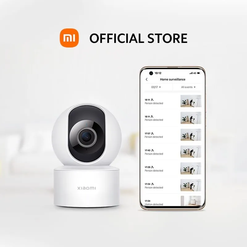 Xiaomi Smart Camera C200 360° full viewing coverage for your home security 1080p high resolution | 360° rotation | Infrared night vision | Human tracking