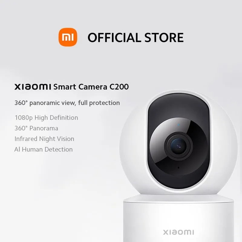 Xiaomi Smart Camera C200 360° full viewing coverage for your home security 1080p high resolution | 360° rotation | Infrared night vision | Human tracking