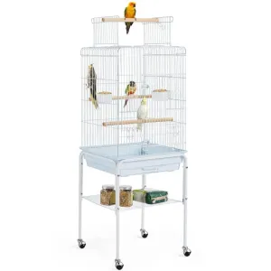 Yaheetech Rolling Bird Cage with Stand